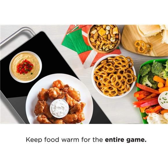 Chefman Long Electric Warming Plate Heating Element, Stainless Steel,, Black - Picture 4 of 6